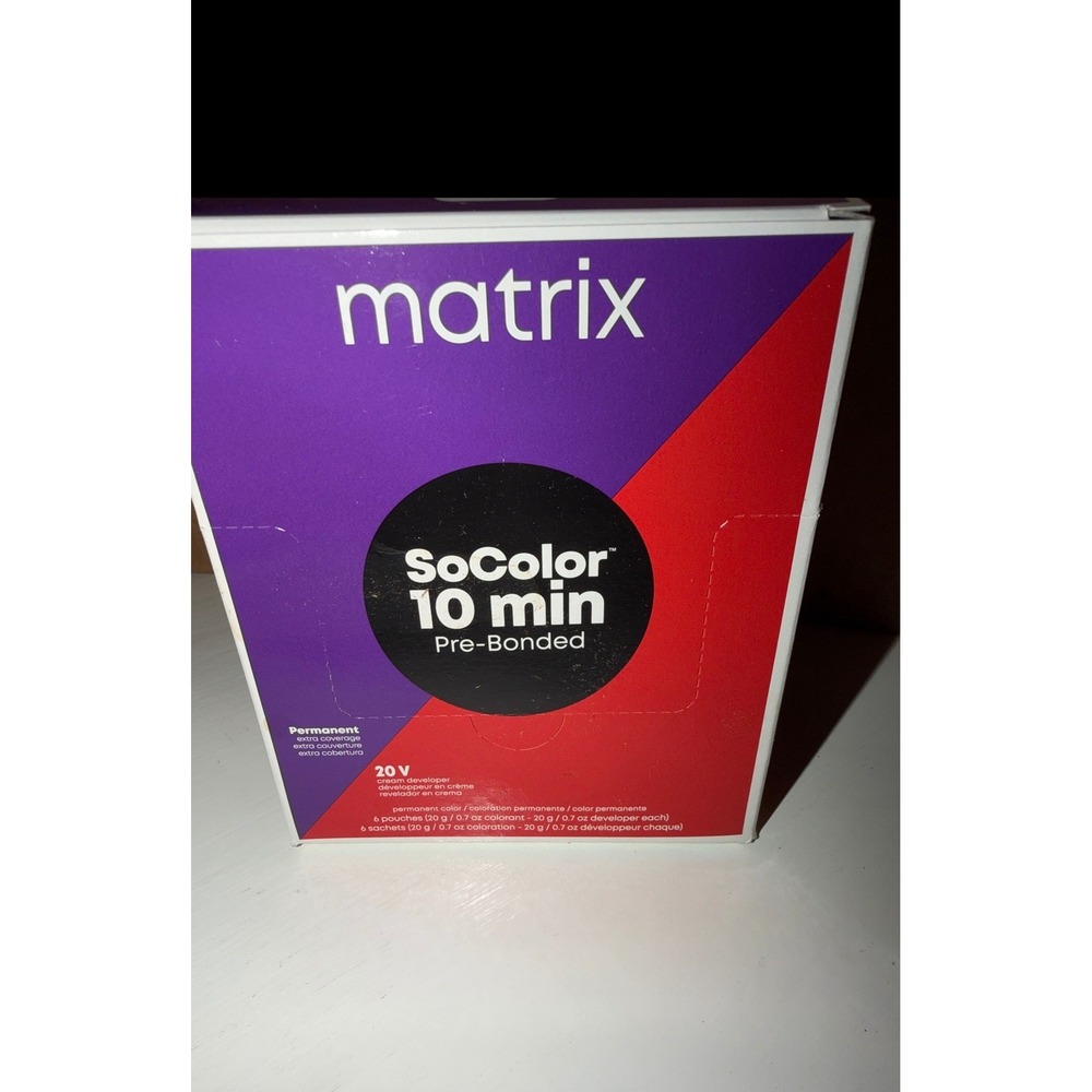 Matrix SoColor 10 Min Pre-Bonded Permanent‎ Hair Color 506N 6 Packets Exp 4/2025